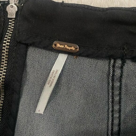 Free People Black Mini Skirt Size 4 - Picture 6 of 6